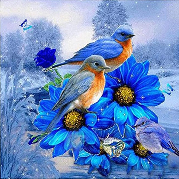 DIY 5D Diamond Painting Birds Full Drill with Number Kits Home and Kitchen Fashion Crystal Rhinestone Cross Stitch Embroidery Paintings Canvas Pictur