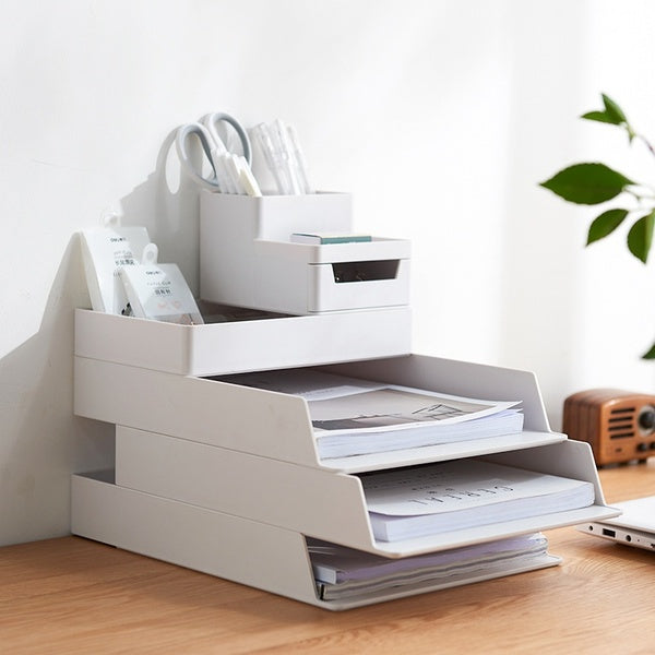 Desktop Drawer Storage Shelves File Rack Data Storage Box File Tray Desk Accessorie Organizer Layering Paper Containers
