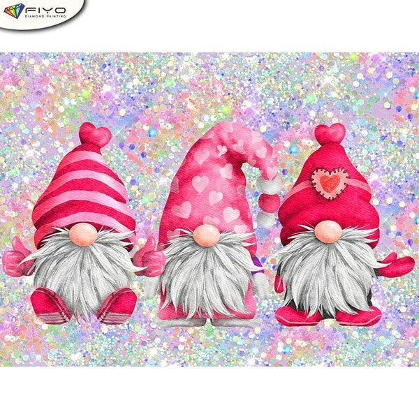 FIYO DIY 5D Gnome Diamond Painting Full Drill with Number Kits Maison et Cuisine Mode Point De Croix Broderie Peintures Toile Photos Décoration Mural