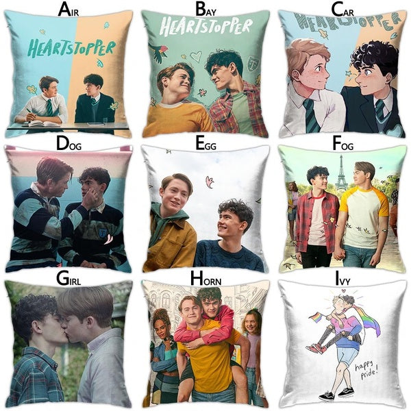 Heartstopper Romantic Comedy Decoration Pillow Case Sofa Waist Throw Cushion Cover Home Decor