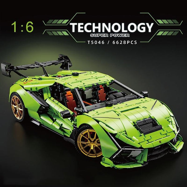 New MOC 1:6 6628pcs Super Racing Sport Car Model Building Block Brick Educational Assembly Toy Children Boy Gift