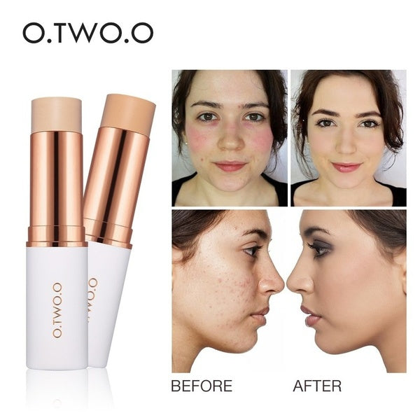 O. TWO. O Magical Concealer Stick Foundation Makeup Full Cover Contour Face Concealer Cream Base Primer Moisturizer Hide Blemish