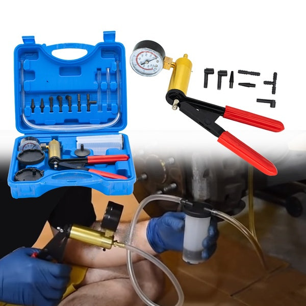 Car Hand Held Vacuum Pressure Pump Tester Set Brake Fluid Bleeder Bleeding Tools