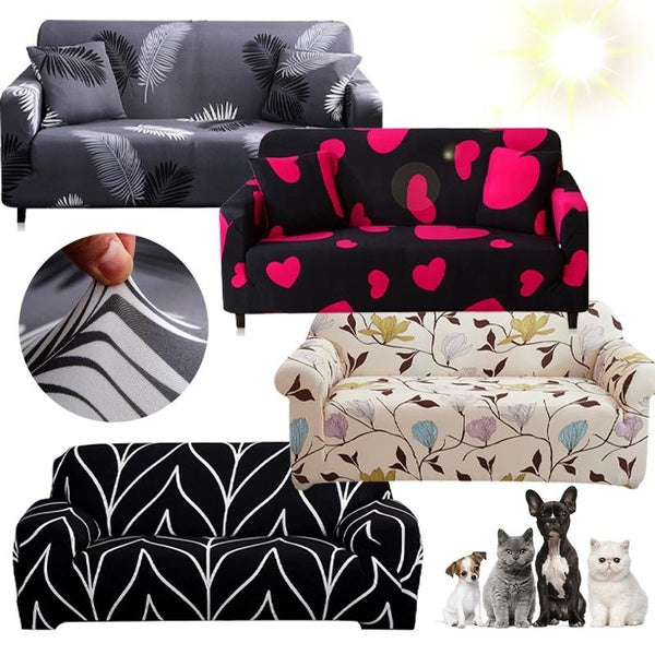 1-2-3-4 Seaters Sofa Cover, Printed Sofa Cover Stretch Couch Cover Sofa Slipcovers Universal Furniture Protector Home Decoration Sofa Protector