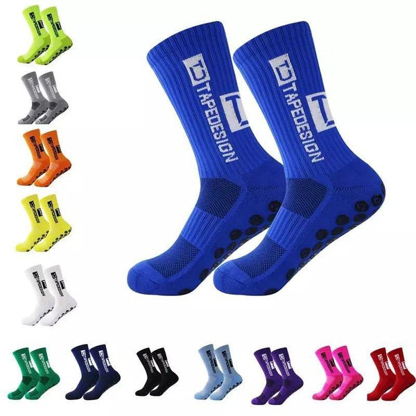 14 Colors New Style Football Socks Round Silicone Suction Cup Grip Outdoor Sport Anti Slip Soccer Socks