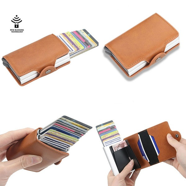 RFID Blocking Credit Card Holder Magic Metal Business Wallet Men Women Card Case