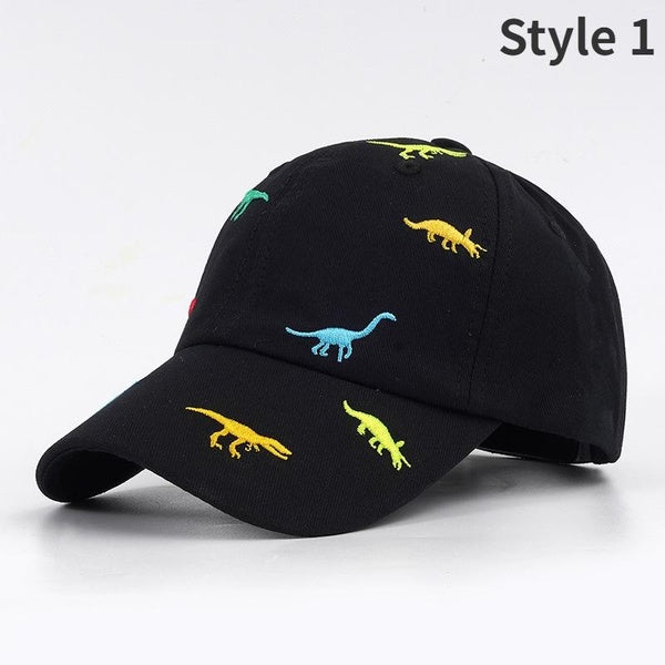 new 2-5 Years Children Hat Cute Cartoon Little dinosaur embroidery Baseball cap Kids cotton snapback Fashion hat Hip Hop Boys Girls
