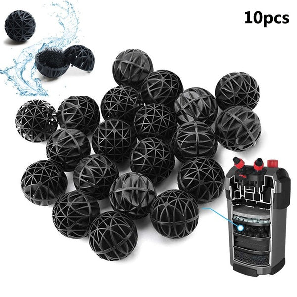 10 pcs-Lot Bioballs Aquarium filtre médias réservoir de poissons Koi étang filtre étang puisard filtres matériel boule biologique