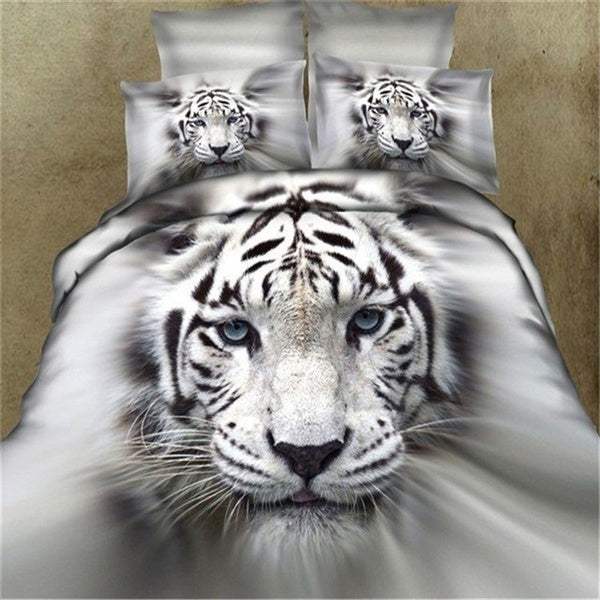 Home Decor 3D Tiger Bedding Set Comforter Cover Bedclothes 2-3 Pcs Bedding Sets Duvet Cover Set Pillowcase Single Twin Double Full Queen King Size Be