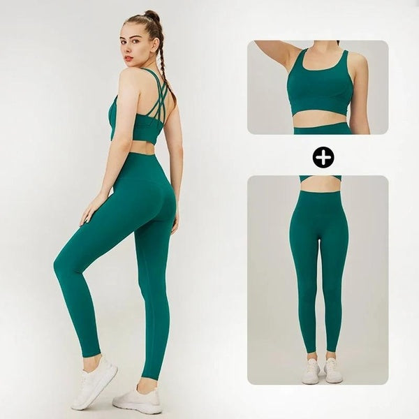 Yoga Set Women's Sports Bra and Leggings Jogging 2-piece set yoga Sports Women Gym Set Clothes Sportwear Woman Clothes