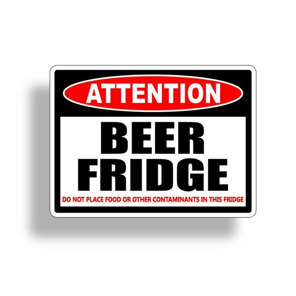 Beer Only Fridge Sticker Refrigerator Man Cave Bar Drinking Vinyl Decal Graphic