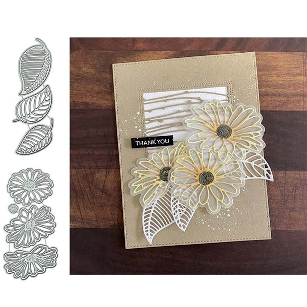 Leaves and Flowers Metal Cutting Dies Plants Cut Die Mold Decoration Scrapbook Paper Craft Embossing Folder Photo Album Decorative Craft
