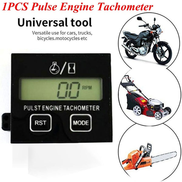 2-4 Stroke New Gasoline Digital Engine Tachometer Inductive Pulse Tachometer with Battery for Chain Saw Mower