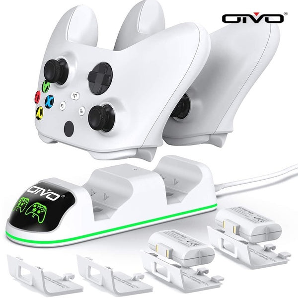 OIVO Chargeur de remplacement pour contrôleur Xbox Series et One S-X, Station d'accueil pour chargeur de contrôleur avec 2 packs de batterie recharge