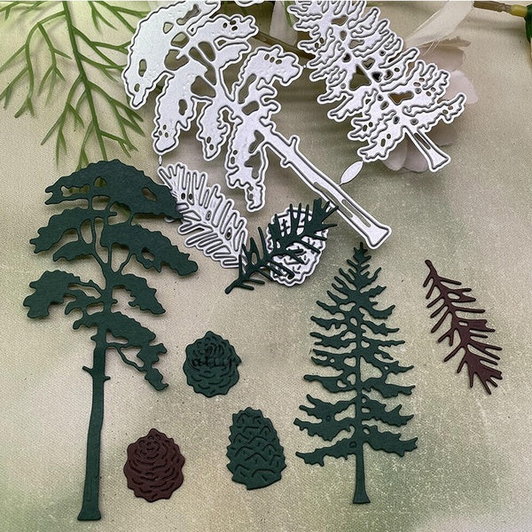 Christmas Pine Tree Metal Cutting Dies For DIY Scrapbook Cutting Die Paper Cards Embossed Decorative Craft Die Cut New
