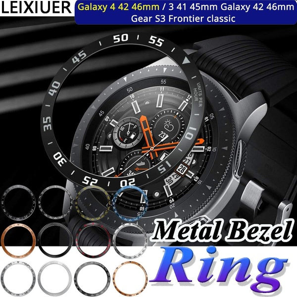 LEIXIUER Bezel Ring Cover for Samsung Galaxy Watch 4 Classic 46mm 42mm -Gear S3 Frontier Classic Galaxy 3 41mm 45mm Frontier Smartwatch Case Accessor