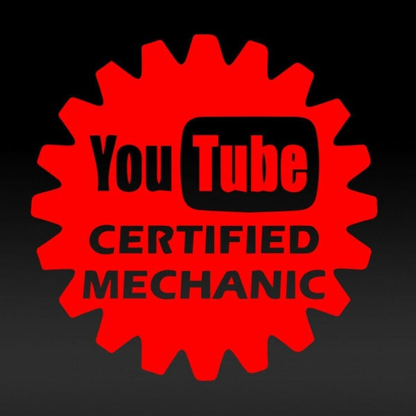 2PCS Youtube Certified Mechanic Funny Humor Diecut Car Window Vinyl Decal sticker