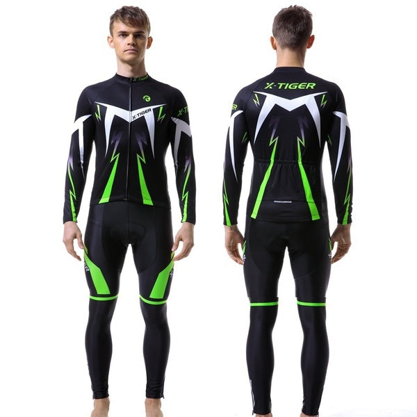 X-TIGER Anti-UV Cycling Jerseys Set With 5D Gel Paded Breathable Long Sleeve Bike Cycling Clothing Mountain Bicycle Wear Cycling Clothes Set