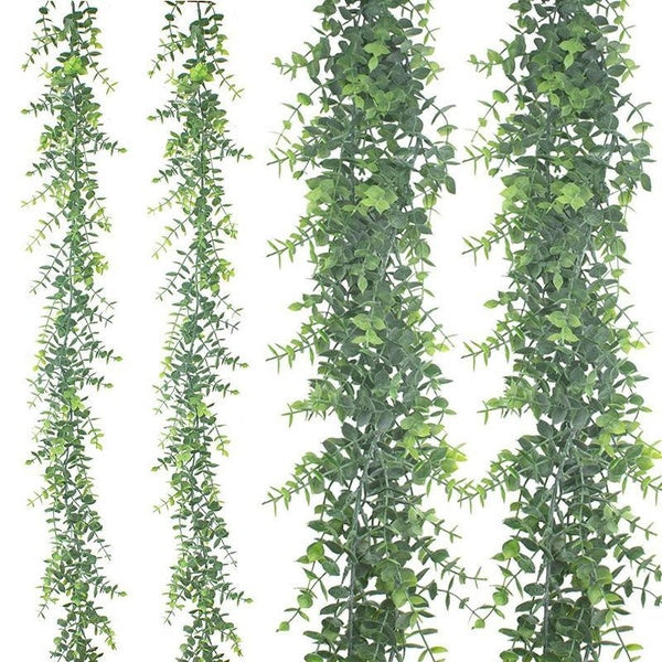 1-3pcs 5.9ft Artificial Eucalyptus Garlands,Fake Eucalyptus Greenery Garland Wedding Backdrop Arch Wall Decor Large Faux Hanging Plants for Edding Ta