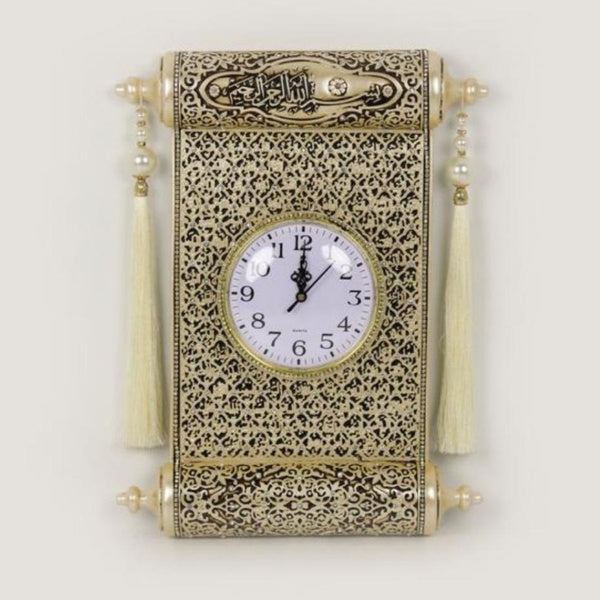 Edict Pattern Wall Clock Unique Style Wall Decor Islamic Wall Art Unique Home Gift Islamic Home Decor Edict Shape Wall Clock