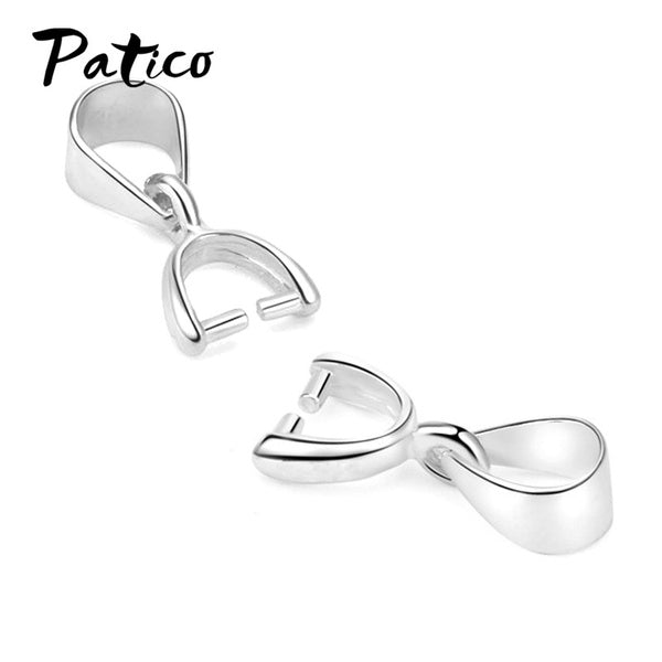 20X SML Size 925 Sterling Silver Jewelry Findings Pendant Pinch Bail Clasps Necklace Hooks Clips Connector Accessories Matron Inn