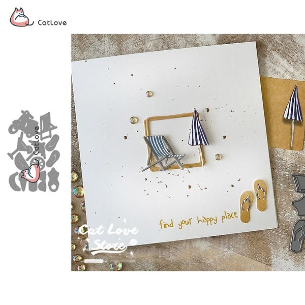 Summer Item Series Metal Cutting Dies Stencils For DIY Scrapbooking Paper Card Decorative Craft Dies Embossing Die Cuts New 2019