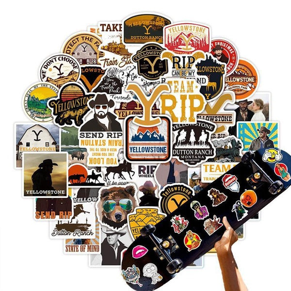 15-50PCS-pack Yellowstone Season Sticker American TV Series Vinyl Stickers Water Bottle Laptop Mobile Phone Skateboard Kids Adult Stickers