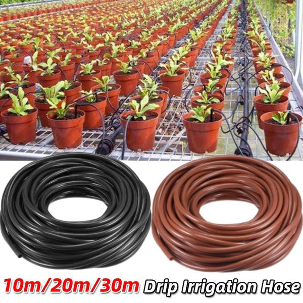 10m-20m-30m Garden Watering Hose PVC Vinyl Tubing Irrigation Pipe Drip Irrigation Hose for Lawn Balcony Greenhouse