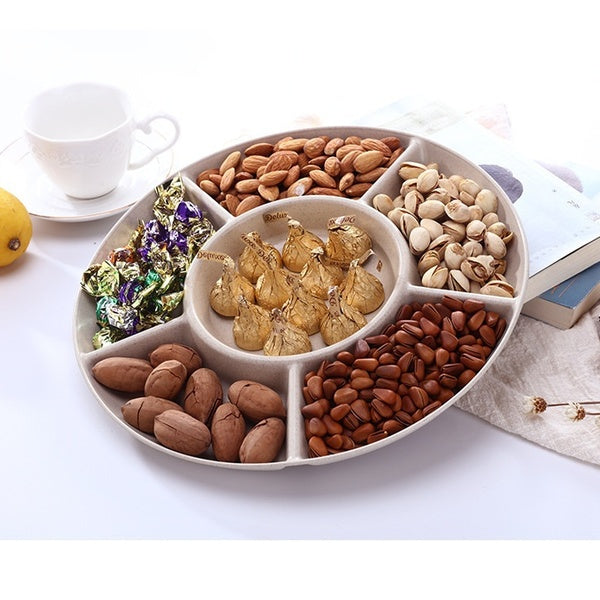 1PC 28.5CM Fruit Plastic Plates For Food Family Dessert Dish Snack Dish Party Home Maintenance Tray Plate Petisco OK 0810