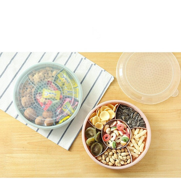 1PC Multifunction Snacks Fruit Dishes Saucer Snack Tray Fruit Tray Plates Desktop Decor Melon Seeds Candy Storage Boxes LF 201