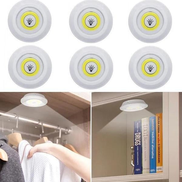 1-3-6pcs Wireless Dimmable LED Night Light Decorative for Cabinet Kitchen Closet Staircase Aisle Wardrobe Bathroom Lighting Mini LED Lights with -wit