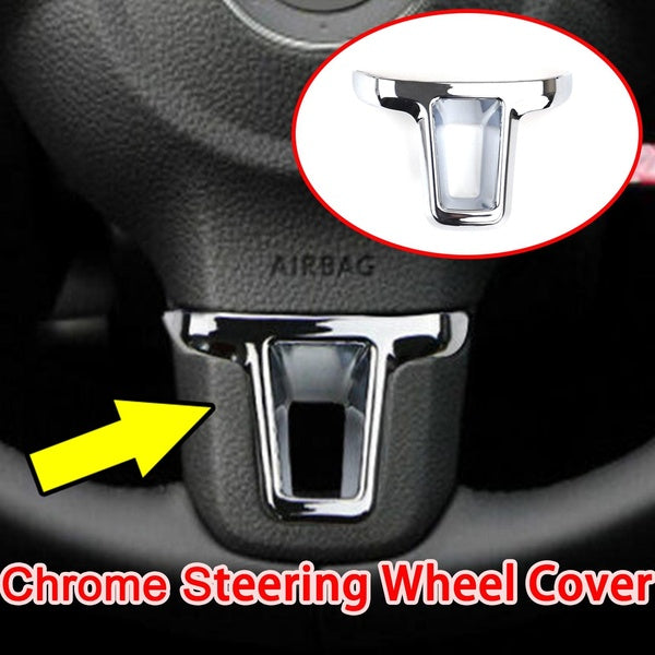 For VW Golf MK6 Bora Jetta Polo Touran Eos Caddy Car Accessories Chrome Steering Wheel Cover Trim 2009 2010 2011 2021 2013 2014