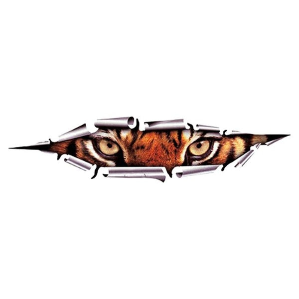 Self-adhesive Decal Lifelike 3D Tiger Eyes Peeking Car Sticker Waterproof Auto Decors on Bumper Rear Window Laptop