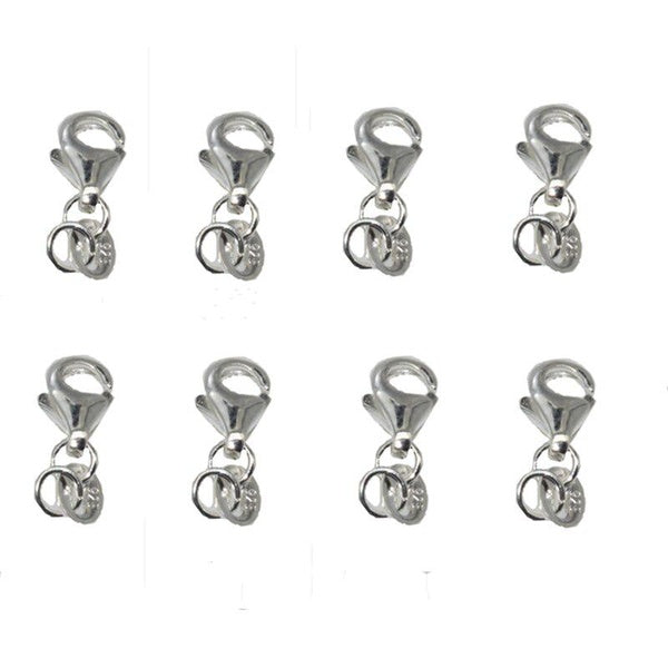10PCS 17x6MM 925 Sterling Silver Water Drop Lobster Clasp Connect For Necklace Bracelet Chain DIY Jewelry Findings Accessories Matron Inn