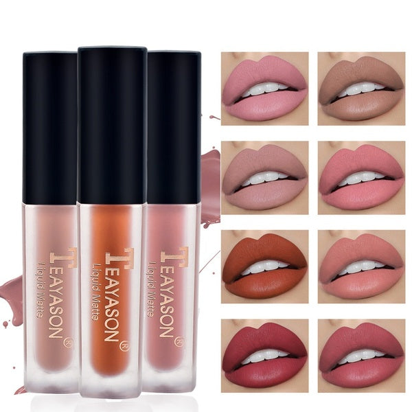 12 Colors Matte Liquid Lipstick Natural Moisturizer Waterproof Velvet Long Lasting Lipgloss Nude Lip Glosses