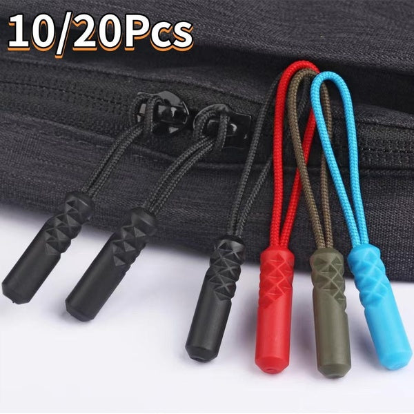 Extracteur en plastique Injection Zipper Corde 10-20 pièces Bagages Zipper Pull Poignée Tirer Queue Zipper Pull Corde Fixateur Valise Tente Sac À Dos