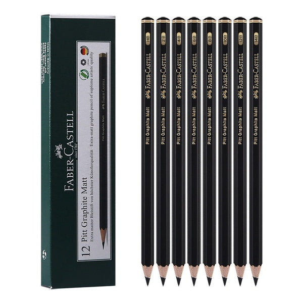 Faber-Castell Matte Sketch Pencil 8-12 Pcs Art Graphite Pencils For Painting Writing Shading Sketch Black Lead Design Pencils Art Supplies
