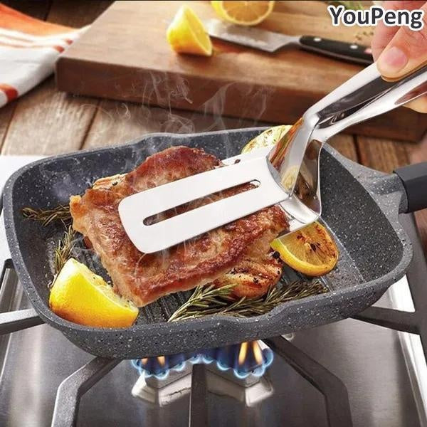 YouPeng Kitchen Accessories Stainless Fried Steak Shovel Barbecue Tongs Fish Shovel BBQ Clamp Utensils Bread Meat Clip Gadget Spatula
