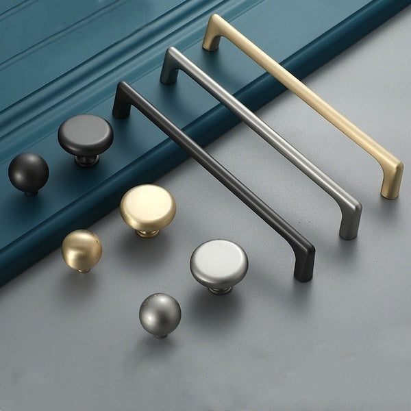 2 pièces en alliage de Zinc gris perle or armoire poignées solides boutons de tiroir cuisine placard porte tire meubles poignée armoire matériel