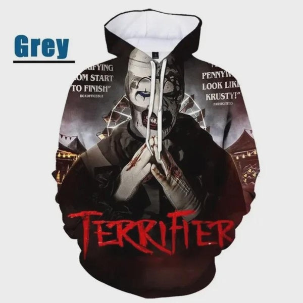 Terrifier 3D Print Long Sleeve Men Casual Hoodie
