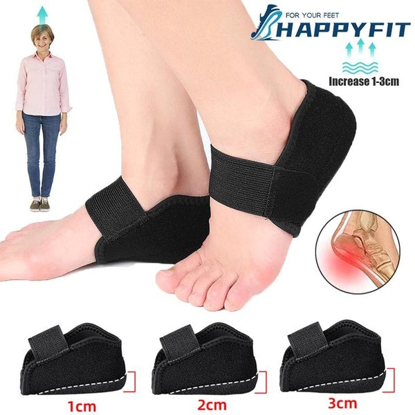 HAPPYFIT Invisible Height Increase Insoles for Men Dress Shoes Inserts Heel Spur Silicone Insoles for Women Shoes Fascitis Plantar Socks