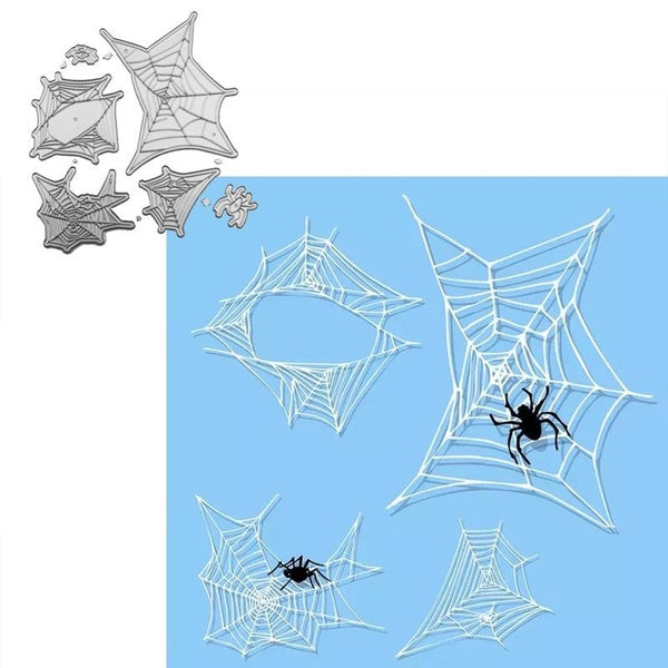 Halloween Spider Web and Spider Design Styles Metal Cutting Die Stencil for DIY Scrapbooking Album Photo Embossing Paper Card Craft Decor