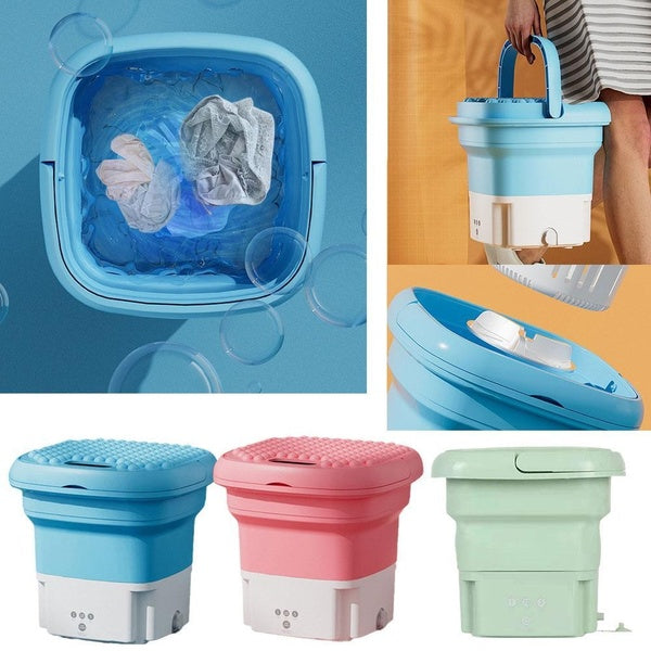 Folding Washing Machine Laundry Tub Basin Automatic Clothes Bucket Dryer Mini