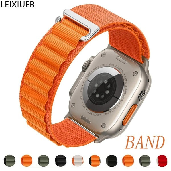 LEIXIUER Nylon Band Sport for Smart Watch Ultra 2-Ultra 49mm 9 8 7 45mm 44mm 40mm 41mm 45mm 42mm 38mm for SmartWatch Series 6 5 4 3 Se 2 1, Ventilate