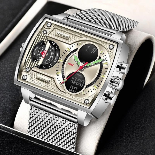 LIGE luxe mode Quartz hommes montres étanche numérique double affichage montre pour hommes Sport militaire lumineux homme chronographe + boîte