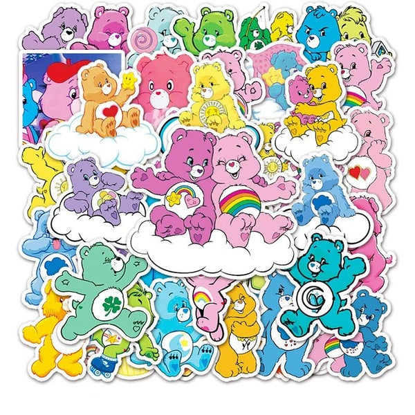 15-50PCS cute bear stickers cartoon bear graffiti for laptops, skateboards, water bottles, luggage waterproof aesthetic stickers