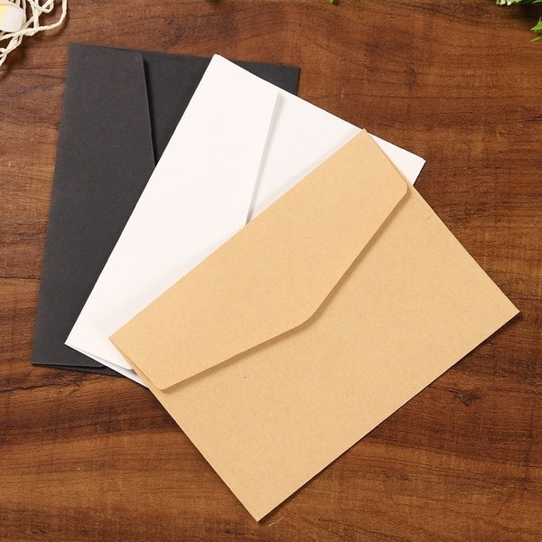10pcs Envelope Blank Mini Paper Window Envelopes Wedding Invitation Envelope 3 Colors