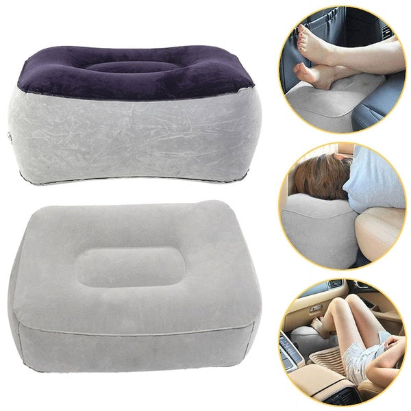 Soft Footrest Pillow PVC Inflatable Foot Rest Pillow Cushion Air Travel Office Home Leg Up Relaxing Pillow