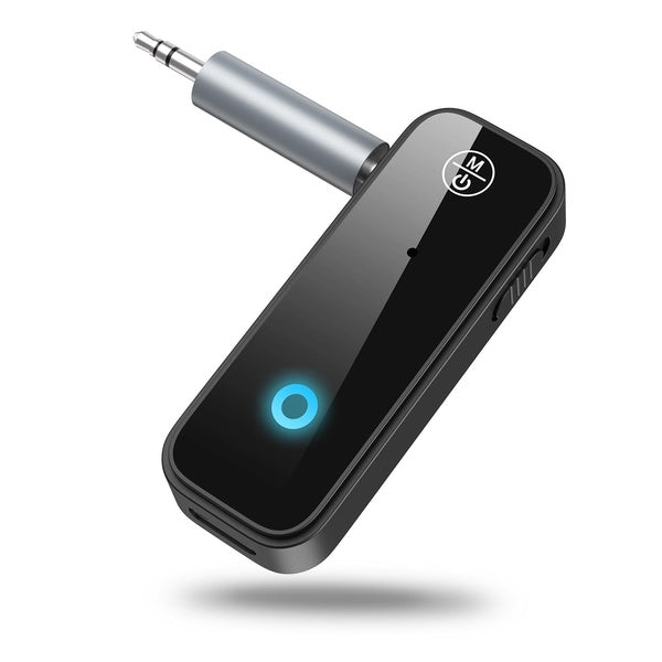 Aux Bluetooth 5.0 Adapter for Car, Bluetooth Receiver for Car Home Stereo System and Headphones, Bluetooth Aux Adapter, 2 in 1 Wireless Bluetooth Tra