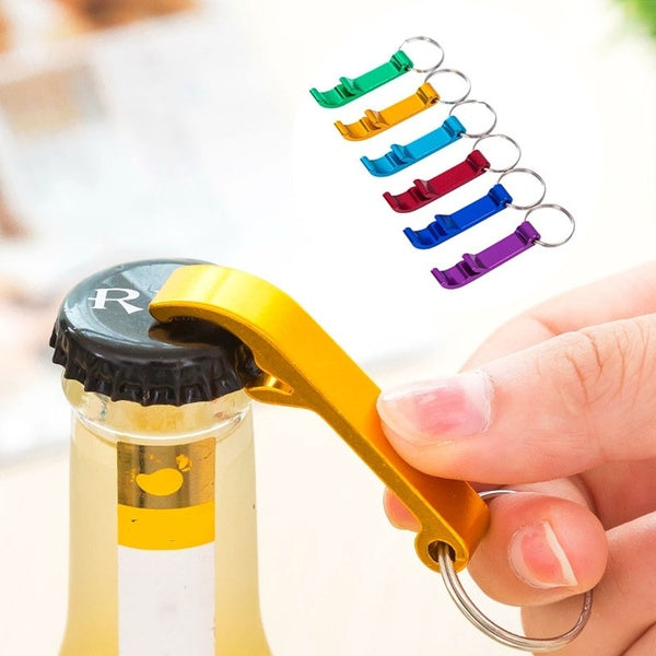 Portable Bottle Opener Key Ring Chain Keyring Keychain Metal Beer Bar Tool Claw Gift Unique Creative Gift Random color